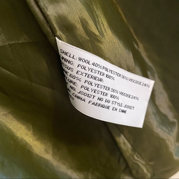 Tulle / Anthropologie Trench Coat Army Green Belted Waist Sz S - Picture 2 of 9